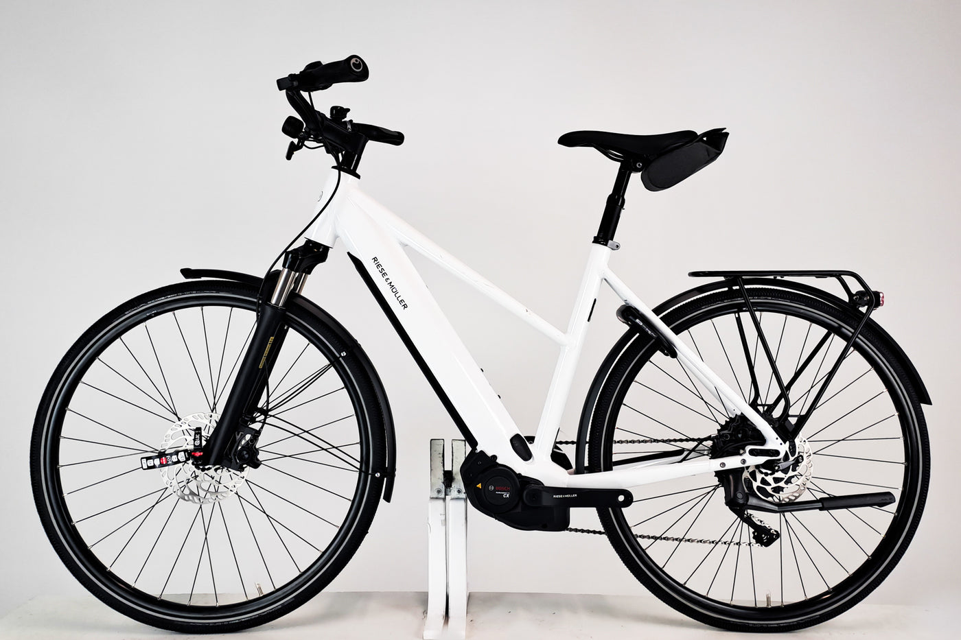 Riese Müller Roadster Mixte Blanc vélo urbain électrique