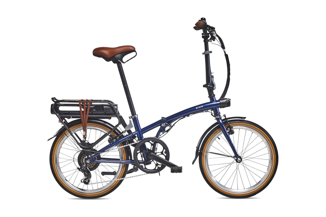 BTWIN E Fold 500 Bleu acier