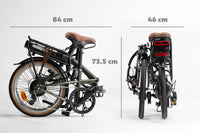 BTWIN E Fold 500 Vert kaki bronze