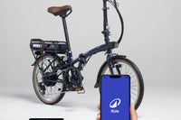 BTWIN E Fold 500 Bleu acier